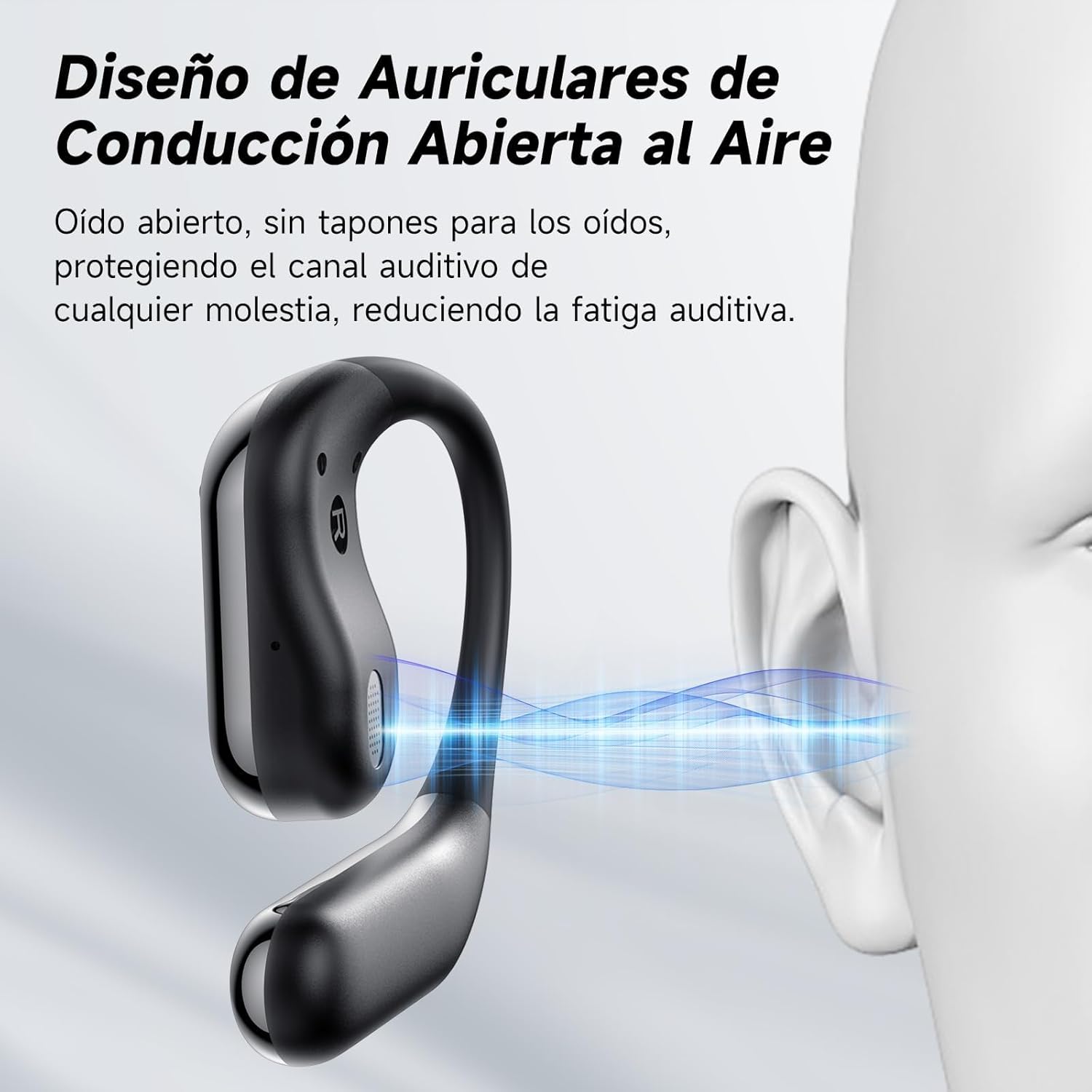Auriculares Inalámbricos Deportivos, 2025 inalámbricos Auriculares Oreja Abierta Bluetooth 5.4 con Gancho, 50 Horas de reproducción con Pantalla LED, IP7 Impermeable para Running Sport, Control Táctil - Image 2