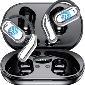 CoolJumper AI Translating Earbuds Real Time 3 in 1 Translation Headphones 144 Languages & Accents, Ultra Open Ear Headphones Bluetooth 5.4 for Bussiness Travel Learning - Silver Black